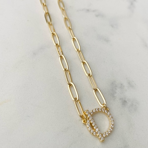 Paperclip Chain with Toggle - Picture 3 of 8